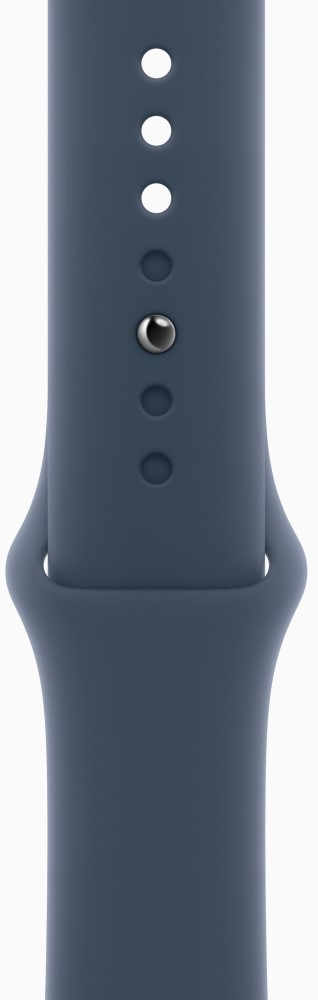 Apple Watch Series 9 GPS 41мм корпус из алюминия Серебро + ремешок Sport Band Штормовой синий