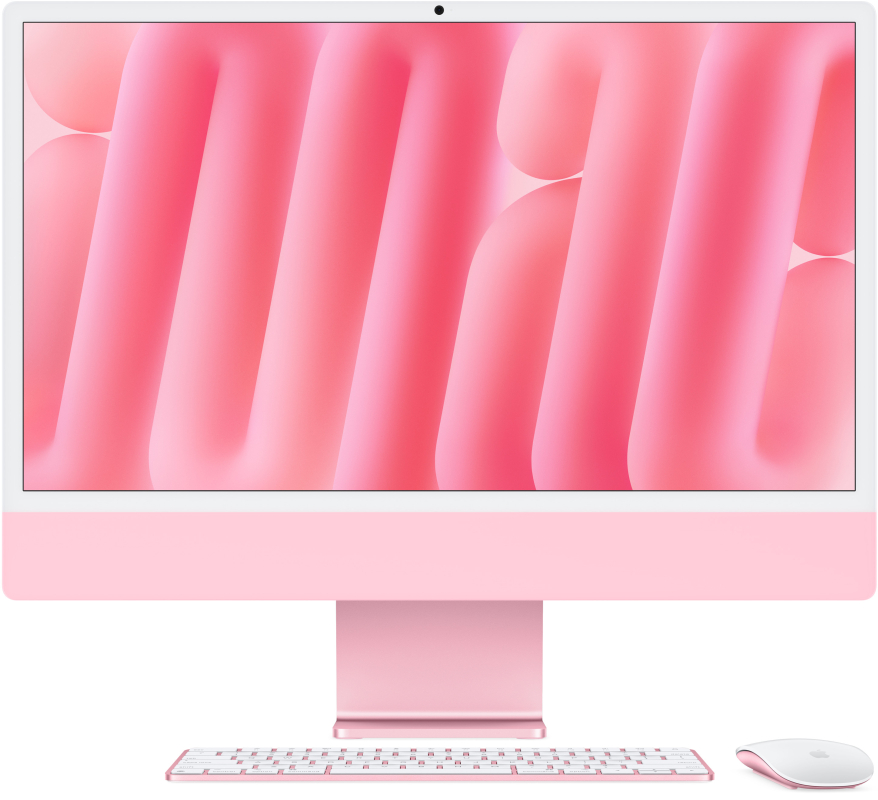 Apple iMac 24" Retina 4,5K (M4 10C CPU, 10C GPU, 2024), 24 ГБ, 512 ГБ SSD, розовый