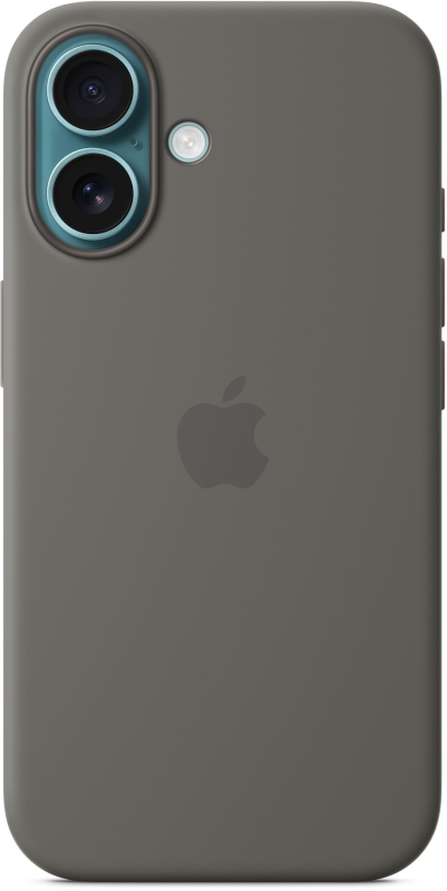 Чехол Apple для iPhone 16 Silicone with MagSafe, серый