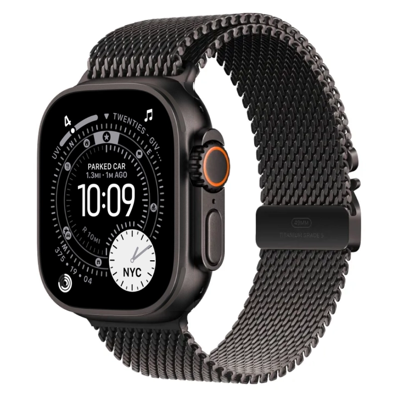 Apple Watch Ultra 3 49mm GPS + Cellular Black Titanium Case Black Titanium Milanese Loop, размер M (MF1Q4)