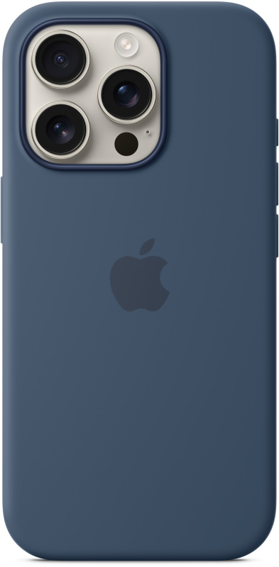 Чехол Apple для iPhone 16 Pro Silicone with MagSafe, «синий деним»