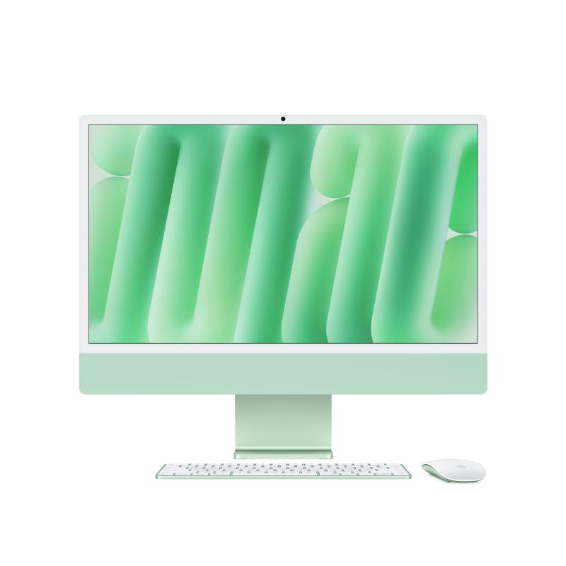 Apple iMac 24" Retina 4,5K (M4 10C CPU, 10C GPU, 2024), 24 ГБ, 512 ГБ SSD, зеленый