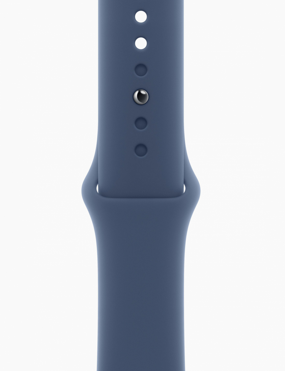 Apple Watch SE 2024, 40 мм, алюминий цвета "серебро", Denim Sport Band, M/L (MXED3)