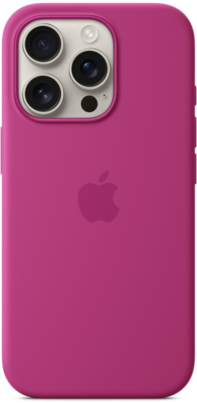 Чехол Apple для iPhone 16 Pro Silicone MagSafe, фуксия