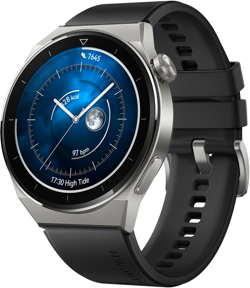 HUAWEI Watch GT 3 Pro каучуковый ремешок Черные (Odn-B19S)