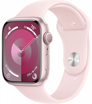 Apple Watch Series 9 GPS 45мм корпус из алюминия Розовые + ремешок Sport Band Розовый