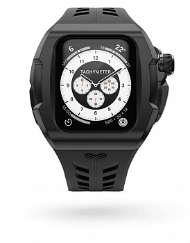 Чехол Y24 для Apple Watch 45 мм, сталь/силикон, черный